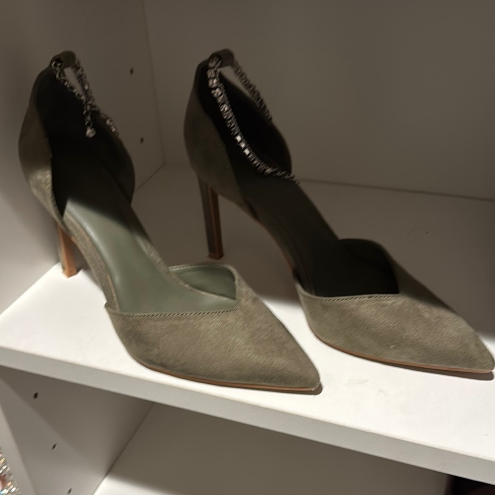 Elegant Army Green Women's Heels
